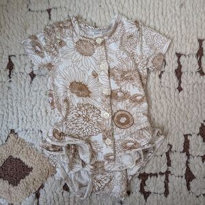 Kate Quinn Floral One Piece in Cream and Brown